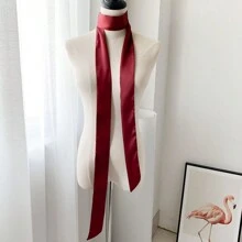 1pc Women Casual Versatile Extra Long 2m Headband, Solid Color Bohemian Style Scarf As Waist/Neck Decor, Bag Accessory, Gift Wrapping Ribbon Hair Band Turban Headband Sweatband, Hairband Fall Winter Hair Accessories For Women For Vacation Outfits Woman Women Bandana Soft Headwrap - Multicolor - View 9