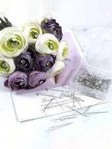 200pcs Medium Size Diamond Bouquet Pins, Suitable For Bridal Sewing, Ornamentation, Wedding Bouquets