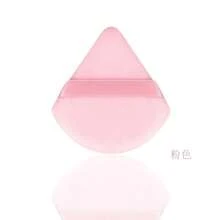 5pcs Pink Triangle Makeup Sponge Puff, Crystal Velvet Short Pile, Soft & Flawless Application, Won't Absorb Powder