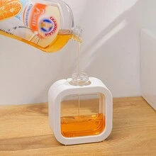 1 pieza, dispensador recargable de gel de ducha y detergente para la ropa - botella de loción con presión y Body transparente, desmontable para limpieza, accesorios de baño recargables, plástico resistente, apto para desinfectante de manos y jabón para platos en la cocina, gel de baño y champú, dispensador esencial para viajes