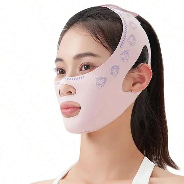 1 pieza/2 piezas Cinta para el rostro transpirable, máscara para formar la línea en V, vendaje antiarrugas para el rostro