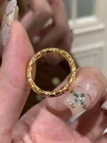 Stylever 1 peça 925 prata esterlina anel versátil simples adequado para mulheres combinar roupas diárias acessório de festa senhoras anel de alta qualidade joias finas presente
