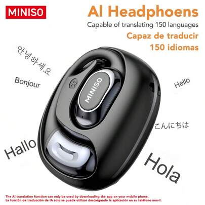  MINISO MS156 AI-översättningsheadset för lång uppspelning Ows-headset Fördjupande premiumljud, headset för långdistansanslutning, inbyggd mikrofon lämplig för lärande, affärssport