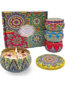 9/8/6/4/1pc Scented Candles Gift Set,Great Gift For Your Mother On Mother's Day, Wedding Souvenirs,Aromatherapy Candles For Home,Candle Present For Men And Women, 120H Long Burning Natural Soy Candles Strong Fragrance Portable Travel Candles Gifts For Birthday Christmas Day Yoga Bath, Valentine's Day Gift