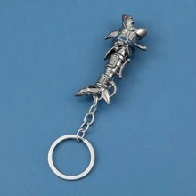 1 pieza Llavero con colgante de Jinx, cadena, joyería de cosplay de Arcane Powder, regalo para mujeres y hombres, accesorio de metal punk y genial