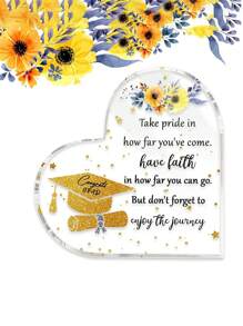 1 Stück inspirierendes Acryl-Schild als Abschlussgeschenk für sie, Abiturientin, Studentin, Master-, Doktorandin, Abschlussgeschenk für Studenten, Abschlusserinnerung für Tochter, Sohn, Schwester