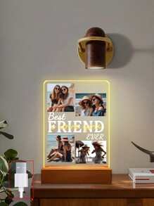 One Custom Music Plaque, Personalized Acrylic Plaque, Couple's Song-Themed Gift, Custom Album Cover, Personalized Photo Frame, Custom Song Poster, Custom Photo Plaque, Personalized Music Poster Christmas Gift. - Four Photos Of Best Friends - View 2