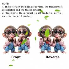 1 Piece, Cute Monkey Pendant, 2D Acrylic Pendant, Suitable For Car Rearview Mirrors, Keychains, Packaging Accessories, Party Gifts, Valentine's Day And New Year Decorations,Home Decor ,Room Decor,Wall Decor Birthday Graduation