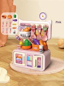 Juegos de cocina para niños, juguetes de rol realistas, adecuados para preescolares, interactivos y educativos, diversión de aprendizaje imaginativo, adecuados para niños y niñas - Multicolor - Ver 8