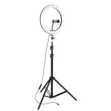 12/14Inch Ring Light With Extendable Tripod Stand, LED Circle Lights With Phone Holder For Live Stream/Makeup/Video, Compatible With All Phones - Multicolor - View 7