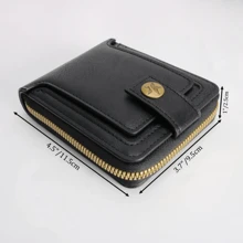 Personalized Men's Wallet With Gift Box,Engraved Leather Wallet,Custom Zipper Wallet For Men,Anniversary Gift For Him,Gift For Men Valentines,Portable,Versatile,Lightweight,Functional,Practical,All-Purpose,Colorful,Adorable,Funny,Kawaii,Vacay Vibes/Vacation,Minimalist,Unisex,Leisure,Commuting,Custom,Personalized,Unique,Customized,Boyfriend,Girlfriend,Family,Women, Rookies & White-Collar Workers,Friends