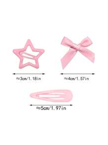 Bộ 36 kẹp tóc thời trang nữ hình nơ và ngôi sao nhiều màu sắc, kẹp tóc công chúa thanh lịch, phụ kiện tóc phong cách cổ tích Y2K, kẹp tóc màu hồng dễ thương, 3 màu, thích hợp sử dụng hàng ngày, quà tặng ngày Valentine, kẹp tóc càng cua, đồ dùng học tập, sinh viên, kẹp tóc màu hồng, nơ, phụ kiện đội đầu - trắng + hồng + đen - Xem 2