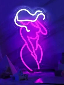 1 件 LED 霓虹灯性感美女多色装饰标志灯，适用于酒吧、夜总会、俱乐部、房间装饰 - 彩色 - 查看 13