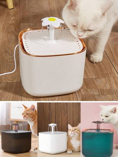 3L/101,5oz/0,8gal Fontaine à eau pour animaux de compagnie, distributeur d'eau automatique pour amateurs de chats et de chiens, alimenté par USB (adaptateur non inclus), avec pompe à eau et filtre
