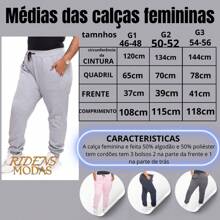 Calça Moletom Feminina  Plus Size G1 G2 G3 grande coleção inverno frio