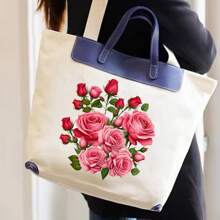 美丽玫瑰花图案，适合男士、女士、动漫、运动装、衬衫、T 恤、圣诞礼物、转印、热敏打印、DIY 服装熨烫补丁、连帽衫、背包、帽子、枕头等。