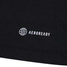 Adidas 男士字母图案运动T恤 - 黑色 - 查看 7