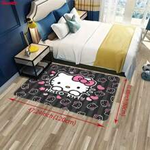 Sanrio Hello Kitty Soft Thick Non-Slip Carpet - Suitable For Bathroom, Living Room, Bedroom, Laundry Room, Hello Kitty Home Decor