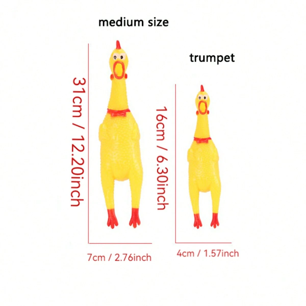 1pc Screaming Rubber Chicken Dog Toy, Funny Novelty Prank Toy Suitable