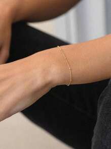 1Pc Dainty 925 Sterling Silver Zirconia/Pearl Bracelet For Women Hand Chain Bracelet Waterproof Adjustable Bracelet Perfect For Women Jewelry Gift