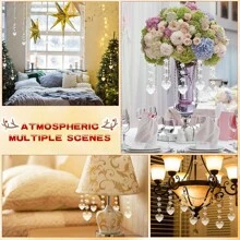 30 قطعة من الأعمدة البلورية الأكريليكية الجليدية، ديكورات شتوية على شكل أشجار، زخارف بلورية معلقة، لأجراس الإنارة، ديكورات الزهور، لديكور المنزل والغرفة والمكتب، لديكور الزفاف والنوافذ والمنزل في أعياد الحب والسنة الجديدة والفصح وعيد الأم وعيد الميلاد