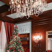 30 قطعة من الأعمدة البلورية الأكريليكية الجليدية، ديكورات شتوية على شكل أشجار، زخارف بلورية معلقة، لأجراس الإنارة، ديكورات الزهور، لديكور المنزل والغرفة والمكتب، لديكور الزفاف والنوافذ والمنزل في أعياد الحب والسنة الجديدة والفصح وعيد الأم وعيد الميلاد