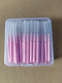 20pcs/50pcs Disposable Mini Eyebrow Brush Lightweight Eyebrow Lifting Brushes Micro Eyelash Brush Applicator Tool Portable Eyebrow Perm Brush