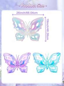6 piezas de Globos de mariposa iridiscentes de 26", disponibles en múltiples colores - Transparente colorido, Morado soñador, Azul hielo, ideal para regalo, boda, cumpleaños, decoraciones de fiesta, fiesta temática de mariposas, decoración de fiesta de verano al aire libre, se puede combinar con arco de globos, globo de mariposa rosa, globo de mariposa iridiscente transparente de vuelta a la escuela Día de San Valentín