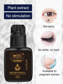 15ml 1 件装 无味无刺激个人睫毛延长凝胶，持久、安全、DIY、黑色速干防水睫毛凝胶，强力睫毛延长凝胶，可自己使用/专业睫毛沙龙使用 - 黑色 - 查看 4