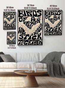 Vintage Art Music Album Poster,Birds A Featherpop Music Album Wall Art,Creative Music Poster, High Quality Canvas Wall Art,Waterproof Canvas,Canvas Art,Suitable Modern Home,Living Room,Bedroom, Office,Classroom, Bathroom,Restaurants, Kitchen,Dining Room Wall Decorative,Gifts For Fans-Frameless