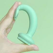 1 件装新款双头硅胶面膜刷软毛清洁面部按摩卸妆刷美容工具 - 彩色 - 查看 7