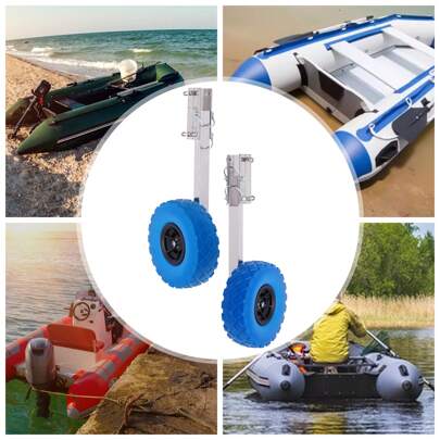 kangten ALUMINIUM TRANSOM LAUNCHING WHEELS INFLATABLE BOAT KAYAK DINGHY