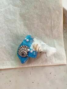 2 pezzi/set Fermagli per capelli a forma di pesce e stella marina, decorazioni per capelli per feste, frangia e accessori per capelli da sposa per ragazze