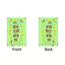 新年房间装饰 - 1 件新年新我亚克力标牌，矩形亚克力墙面艺术牌匾，装饰壁挂适合家庭、房间、餐厅、酒吧