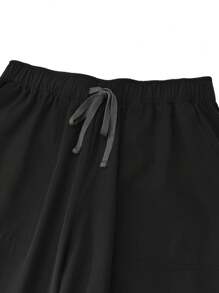 Conjunto de Uniforme de Enfermera, Uniformes de Trabajo Para Enfermeras - Negro - Ver 7