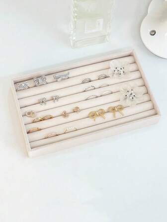 1pc Elegant Jewelry Tray Display Stand For Rings, Earrings, And Accessories - Perfect Gifts For Women This Holiday Season, Ideal For Christmas, Thanksgiving, New Year, And Valentine's Day Celebrations, Stylish And Functional Organizer For Home Decor, Travel, And Back To School Essentials, Enhance Your Jewelry Collection With A Chic Touch