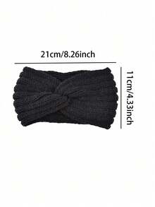 1/3pcs Set Thick Knitted Headband, Handmade Criss-Cross Yarn Headband Ear Warmer Headwrap, Fashionable Knitted Headband Hair Accessory, Suitable For Women And Girls Fashion Hair Band - Solid Color - View 6