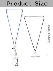 1 pièce Cordon de lunettes unisexe, chaîne de lunettes chic - Cordon de lunettes mode minimaliste en alliage et corde en nylon avec un design rond ouvert