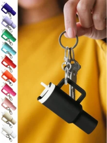 1 Móc chìa khóa bình nước có thể tháo rời, Phụ kiện mini dễ thương đựng son dưỡng môi, son môi, vật dụng nhỏ - Nhiều màu - Xem 9