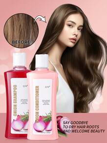 洋葱和迷迭香洗发水，滋养头皮和发根，增强正常头发的光泽和密度，保湿护理，适合所有发质 - 彩色 - 查看 6