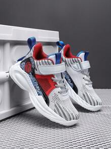 Kids' Colorblock Fashionable Basketball Shoes, Lightweight Breathable Upper, Non-Slip Painted Outsole, Suitable For Daily Wear, P.E. Class, Basketball Sports