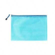 Mesh Zipper Pouch Waterproof Plastic Document Pouch Multipurpose For Travel Storage Office Appliances Home Organize Bags
