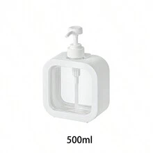 1 pieza, dispensador recargable de gel de ducha y detergente para la ropa - botella de loción con presión y Body transparente, desmontable para limpieza, accesorios de baño recargables, plástico resistente, apto para desinfectante de manos y jabón para platos en la cocina, gel de baño y champú, dispensador esencial para viajes