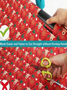 1 Pieza Cortador de papel de regalo para el Día de San Valentín - Herramienta de empaquetado de regalos simple, Cortador de papel mini portátil, Cortador de papel de empaquetado, Cortador de papel para florería, Estuche cilíndrico portátil, Cortador de papel cuadrado grueso dedicado - Multicolor - Ver 7