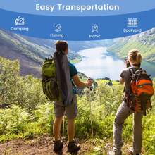 Homasis Hammock Camping Chair W/ Retractable Footrest & Carrying Bag For Camping Picnic - 黑色 - 查看 7