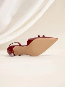 Plus Size & Wide Fit High Heel Casual Dress Shoes, Fashion Versatile Mid-Heel Pumps For Women