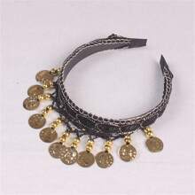 1 Stück Bohemian Stil Strass Kopfkette - Vintage Perlen Stirnband für Frauen, geeignet für Partys, Bühnenauftritte, Bauchtanz, Tanzkopfschmuck