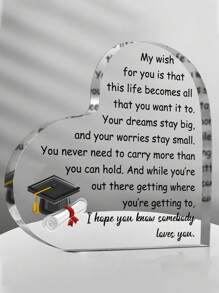 1 Stück inspirierendes Acryl-Schild als Abschlussgeschenk für sie, Abiturientin, Studentin, Master-, Doktorandin, Abschlussgeschenk für Studenten, Abschlusserinnerung für Tochter, Sohn, Schwester