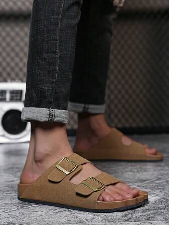 Sandale de modă pentru bărbați, cu talpă moale din plută, papuci confortabili cu talpă interioară, papuci de casă, șlapi de vară, în aer liber, pe plajă, pentru cupluri bărbați și femei