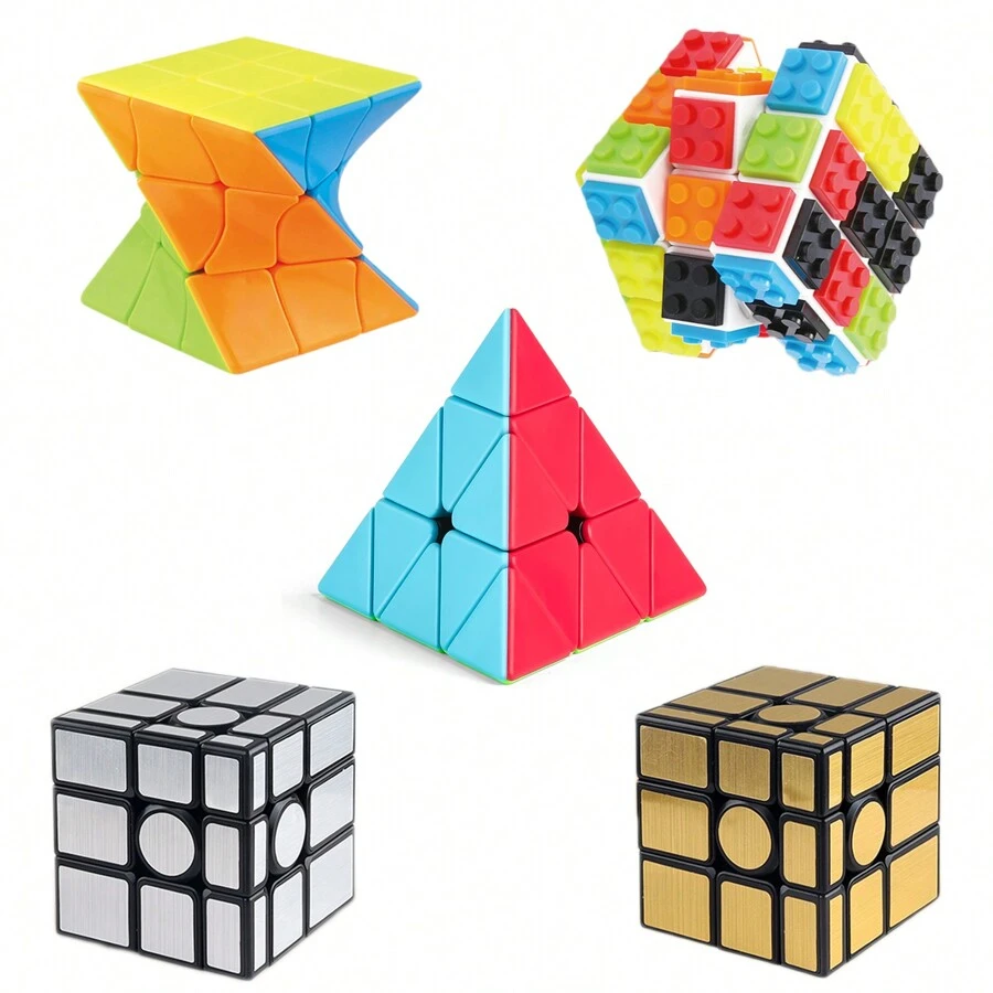1pc Speed Asymmetrical Magic Cube Children Educational Toy Logical & Thinking Training Game